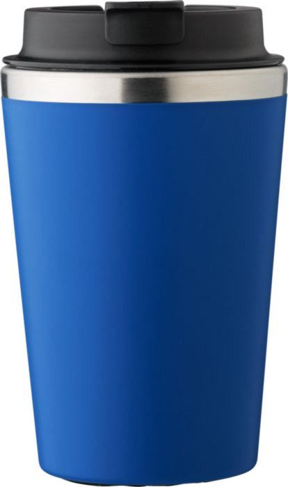 Cestovní termohrnek z nerezové oceli a PP, 350 ml, kobaltově modrý