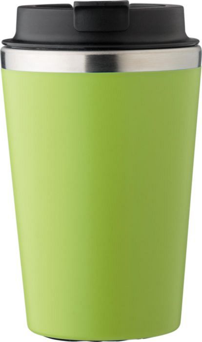 Cestovní termohrnek z nerezové oceli a PP, 350 ml, limetkový