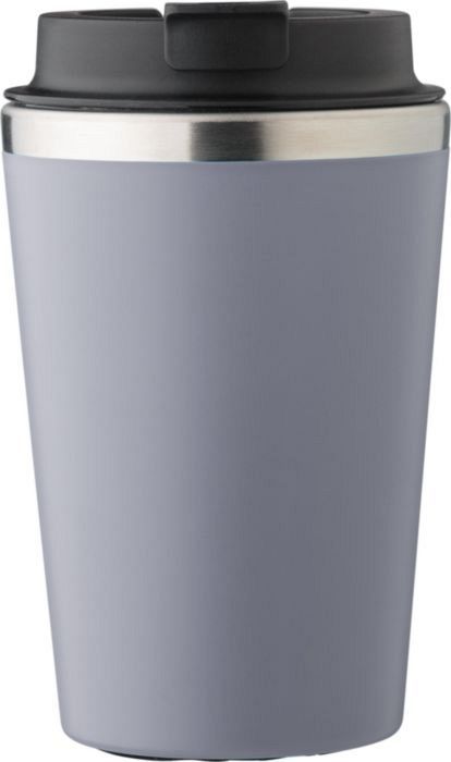 Cestovní termohrnek z nerezové oceli a PP, 350 ml, šedý