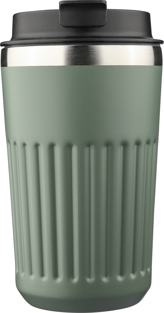 Cestovní termohrnek z recyklované nerezové oceli, 400 ml, zelená