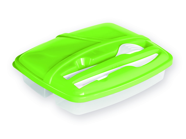 CHOLET jídelní sada - box včetně vidličky a nože, Světle zelená