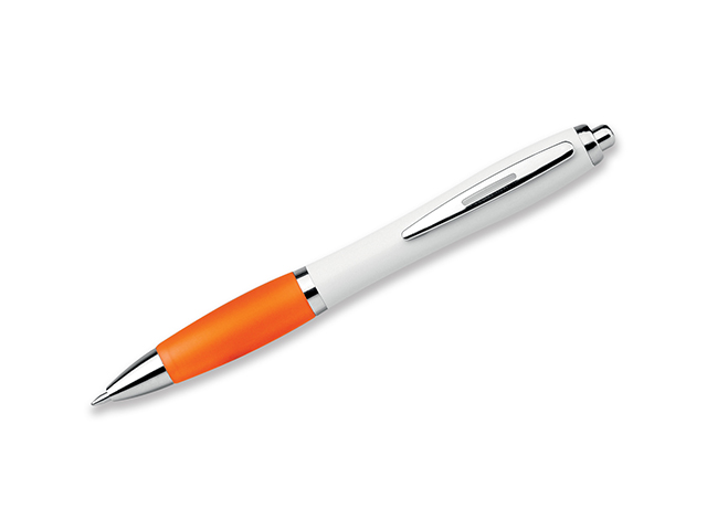 CHUCK plastové kuličkové pero, modrá náplň, Oranžová