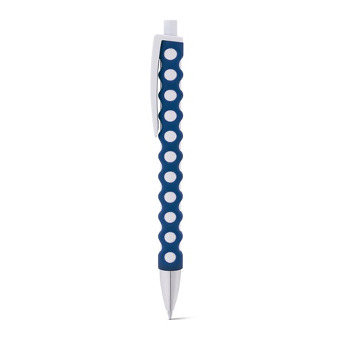 CIRCLE. Kuličkové pero s gumovým povrchem, modrá