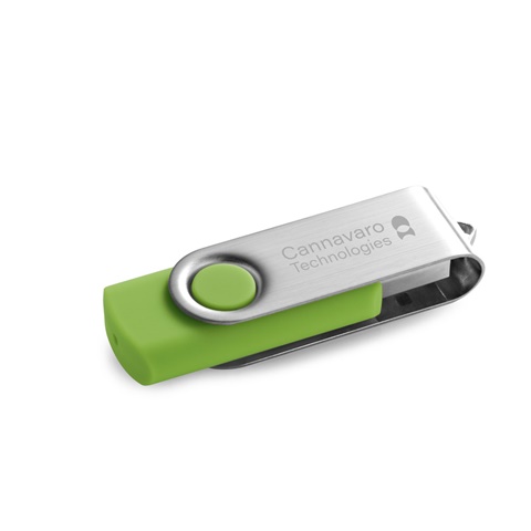 CLAUDIUS 8GB. 8 GB USB flash disk s kovovým klipem, černá