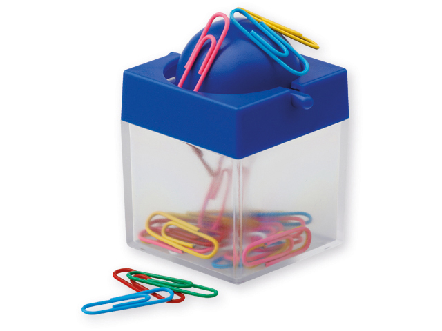 CLIPBOX plastová krabička na kancelářské sponky, Královská modrá
