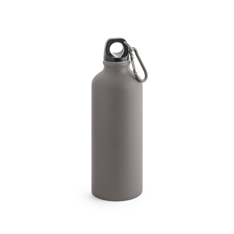 tmavě šedá COLLINA. Hliníková láhev s karabinou 540 ml, tmavě šedá
