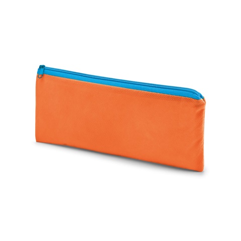COLORIT. Penál na zip z netkané textilie, oranžová