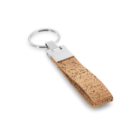 CORKS. Klíčenka z korku a kovu, přírodní