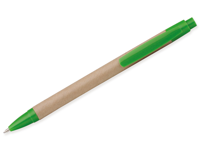 CRASTY kuličkové pero z lepenky a pastu modrá náplň, Světle zelená