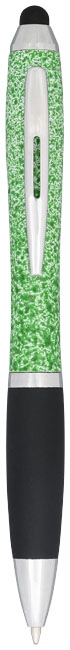 CRISTOBAL Kuličkové pero s otočným mechanismem a stylusem, černá n., zelená