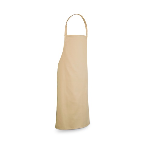 béžová CUMIN. Bavlněná keprová zástěra (180 g/m²), béžová