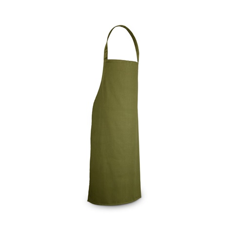 tmavě zelená CUMIN. Bavlněná keprová zástěra (180 g/m²), tmavě zelená