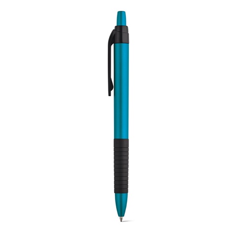 CURL. Kuličkové pero s kovovým povrchem, světle modrá