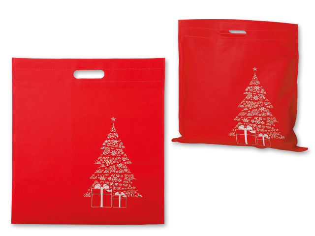 DAIA CHRISTMAS nákupní taška z netkané textílie s potiskem, Červená