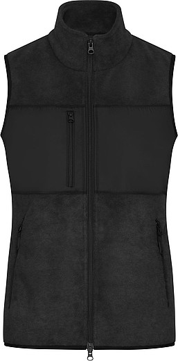 Dámská fleecová vesta James & Nicholson, černá, XS