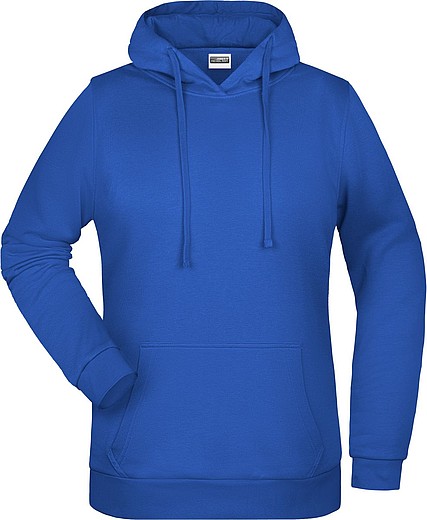 Dámská mikina s kapucí James Nicholson sweat hoodie women, královská modrá, vel. XS