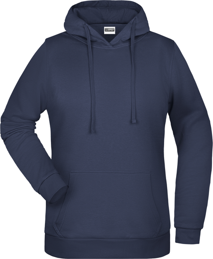 Dámská mikina s kapucí James Nicholson sweat hoodie women, námořní modrá, vel. XS