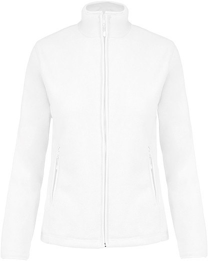 Dámská mikrofleecová mikina Kariban fleece jacket women, bílá, vel. S