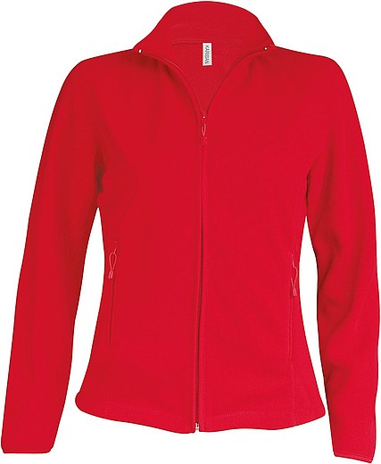 Dámská mikrofleecová mikina Kariban fleece jacket women, červená, vel. S