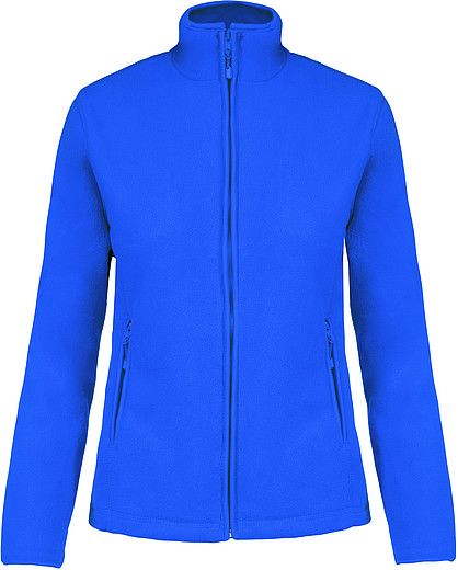 Dámská mikrofleecová mikina Kariban fleece jacket women, modrá indigo, vel. S