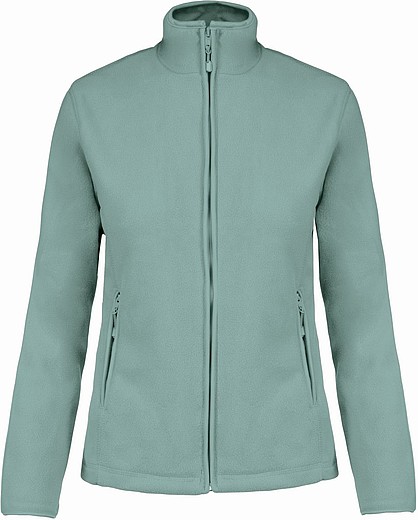 Dámská mikrofleecová mikina Kariban fleece jacket women, šedozelená, vel. S