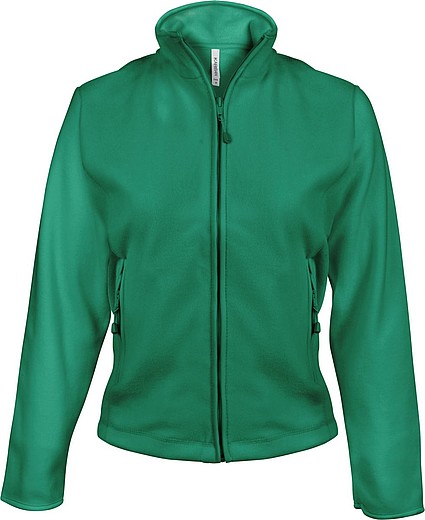 Dámská mikrofleecová mikina Kariban fleece jacket women, středně zelená, vel. L