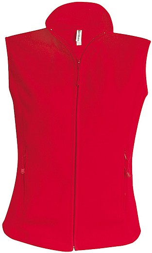Dámská mikrofleecová vesta Kariban fleece vest women, červená, vel. S