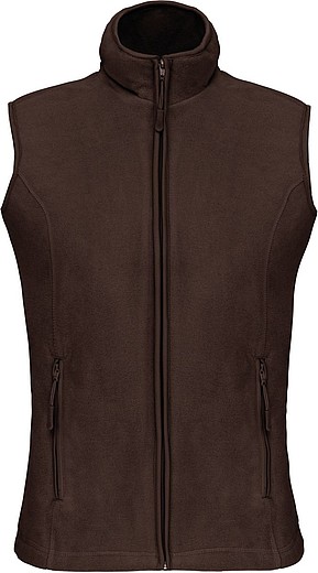Dámská mikrofleecová vesta Kariban fleece vest women, hnědá, vel. S