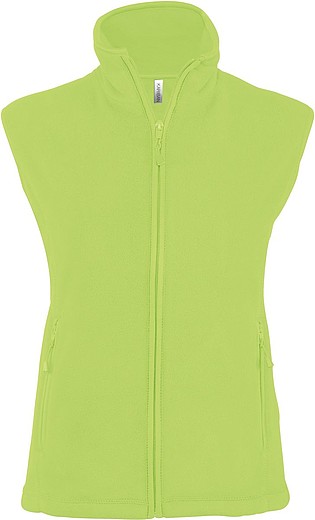 Dámská mikrofleecová vesta Kariban fleece vest women, jasně zelená, vel. S