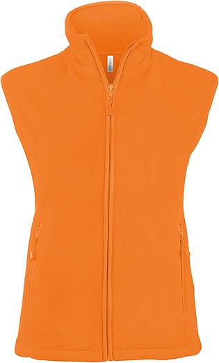 Dámská mikrofleecová vesta Kariban fleece vest women, oranžová, vel. S