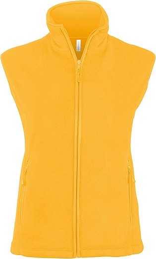 Dámská mikrofleecová vesta Kariban fleece vest women, žlutá, vel. S