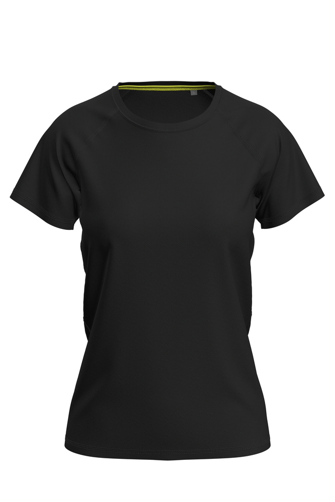 Dámské funkční tričko STEDMAN MESH RAGLAN, černá, velikost XS