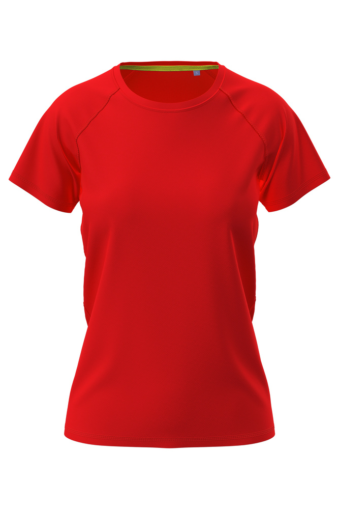 Dámské funkční tričko STEDMAN MESH RAGLAN, červená, velikost XS