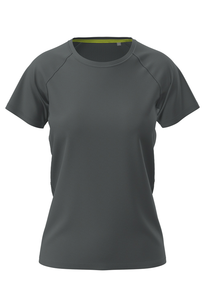 Dámské funkční tričko STEDMAN MESH RAGLAN, tmavě šedá, velikost XS