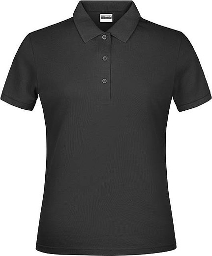 Dámské piqué polo James & Nicholson, černá, XS