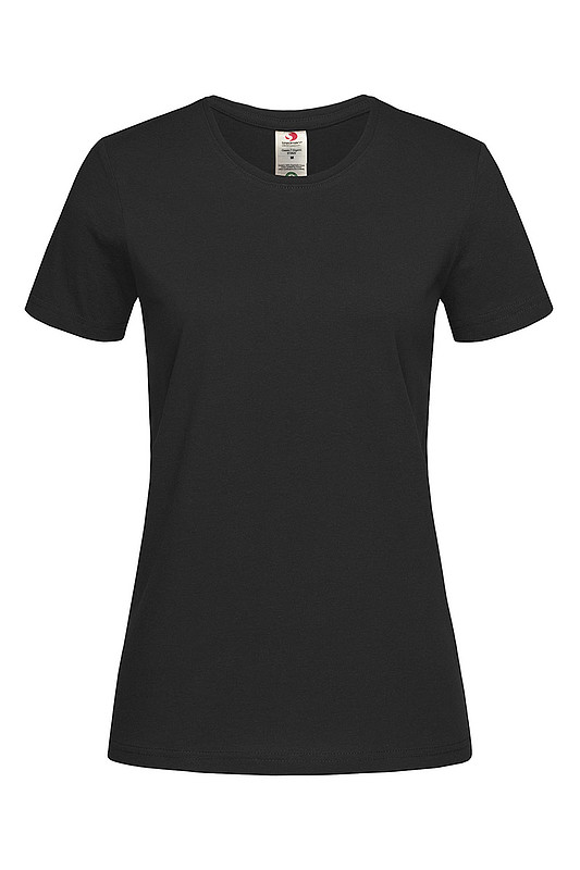 Dámské tričko STEDMAN CLASSIC-T ORGANIC WOMEN z bio bavlny, černá, XS
