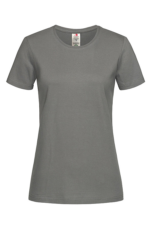 Dámské tričko STEDMAN CLASSIC-T ORGANIC WOMEN z bio bavlny, tmavě šedá, XS