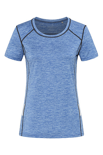 Dámské tričko STEDMAN RECYCLED SPORTS -T REFLECT WOMEN, modrý melír, S