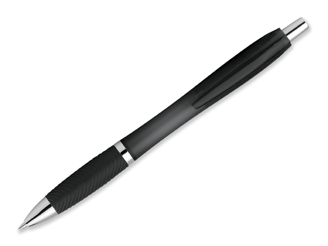 DARBY FROSTY plastové kuličkové pero, modrá náplň, Černá