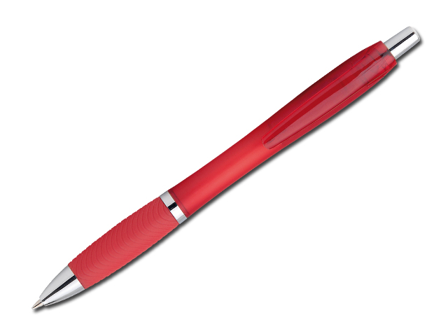 DARBY FROSTY plastové kuličkové pero, modrá náplň, Červená