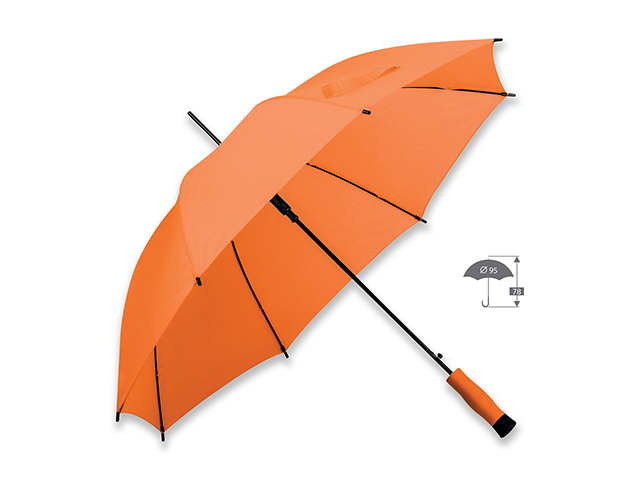 DARNEL polyesterový vystřelovací deštník, 8 panelů, Oranžová