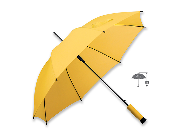 DARNEL polyesterový vystřelovací deštník, 8 panelů, Žlutá