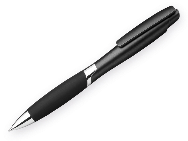 DELORA plastové kuličkové pero, modrá náplň 0,7 mm s nízkou viskozitou, Černá