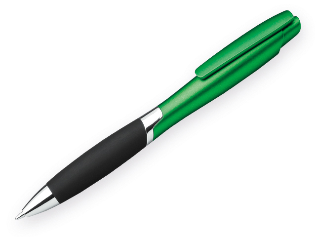 DELORA plastové kuličkové pero, modrá náplň 0,7 mm s nízkou viskozitou, Zelená