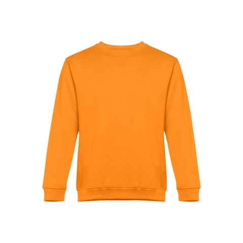 oranžová DELTA. Mikina (unisex) z bavlny a polyesteru, oranžová, L