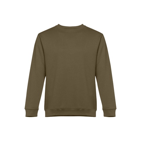 VOJENSKÁ ZELENÁ DELTA. Mikina (unisex) z bavlny a polyesteru, vojenská zelená, L