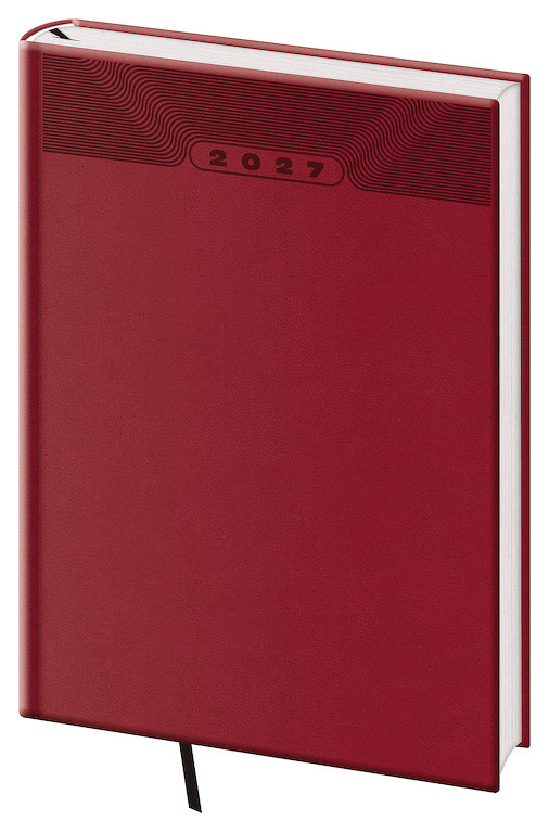 Denní diář A5 Print Classic angl. červený