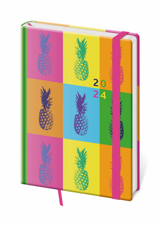 Denní diář A5 Vario Pineapple s gumičkou
