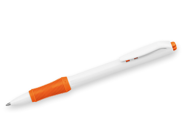 DENT plastové kuličkové pero, modrá náplň, Oranžová
