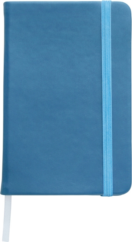 DEPUTY A6 Linkovaný blok se záložkou a gumičkou, 96 listů, sv. modrý